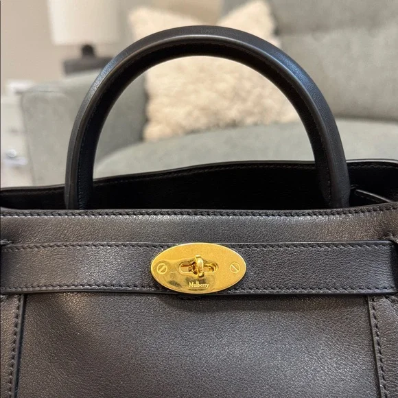 Mulberry rare Islington satchel shoulder bag silky black leather NWT - Picture 3 of 13